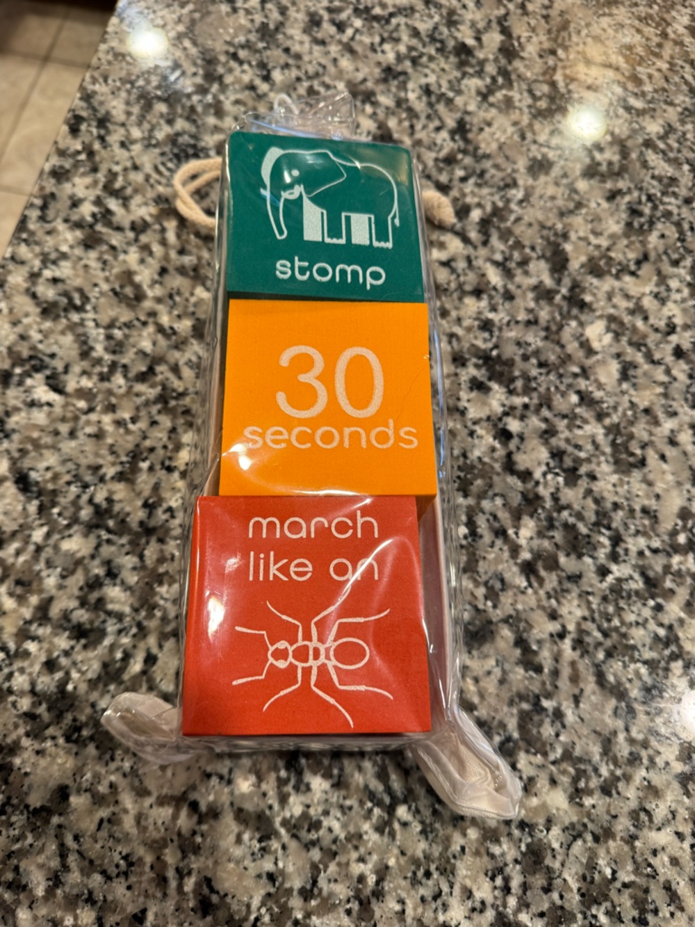 Set of colorful activity dice - Orange, Teal, Red